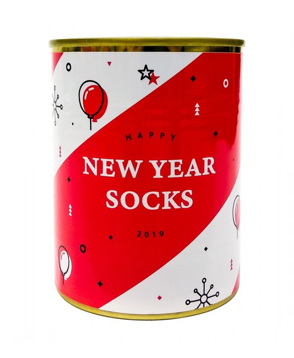 Консерва-носок "New Year socks" красные - PAPAdesign