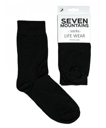 Шкарпетки чорні Classic Socks бамбук - Seven Mountains