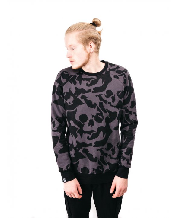 Свитшот зимний Skull Blk - Urban Planet Streetwear