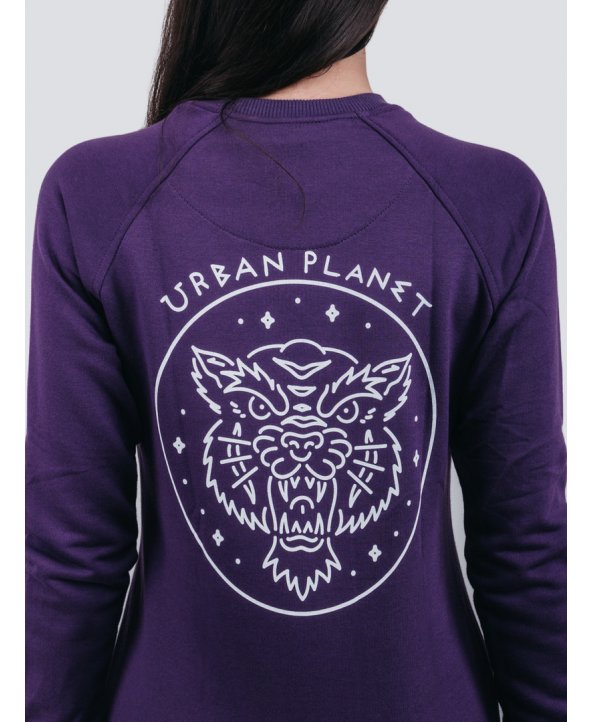 Свитшот женский Tiger Purple - Urban Planet Streetwear