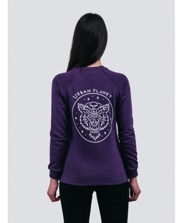 Свитшот женский Tiger Purple - Urban Planet Streetwear