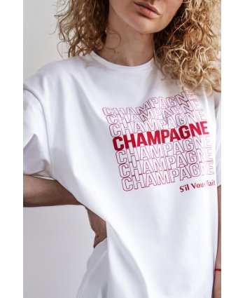 Футболка женская CHAMPAGNE oversize - BE:YOS